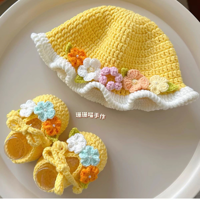 婴儿鞋帽春季花朵diy材料宝宝鞋