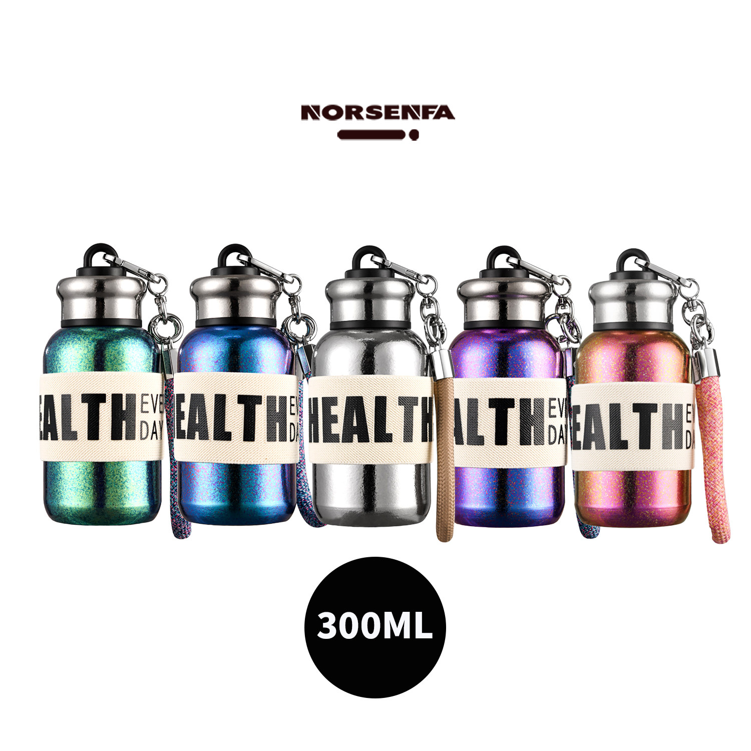 NORSENFA轻奢双层纯钛保温杯高颜值随行便携口袋水杯子咖啡杯礼盒