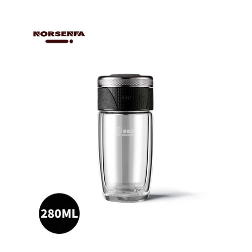 机械温控双层玻璃茶水分离手工