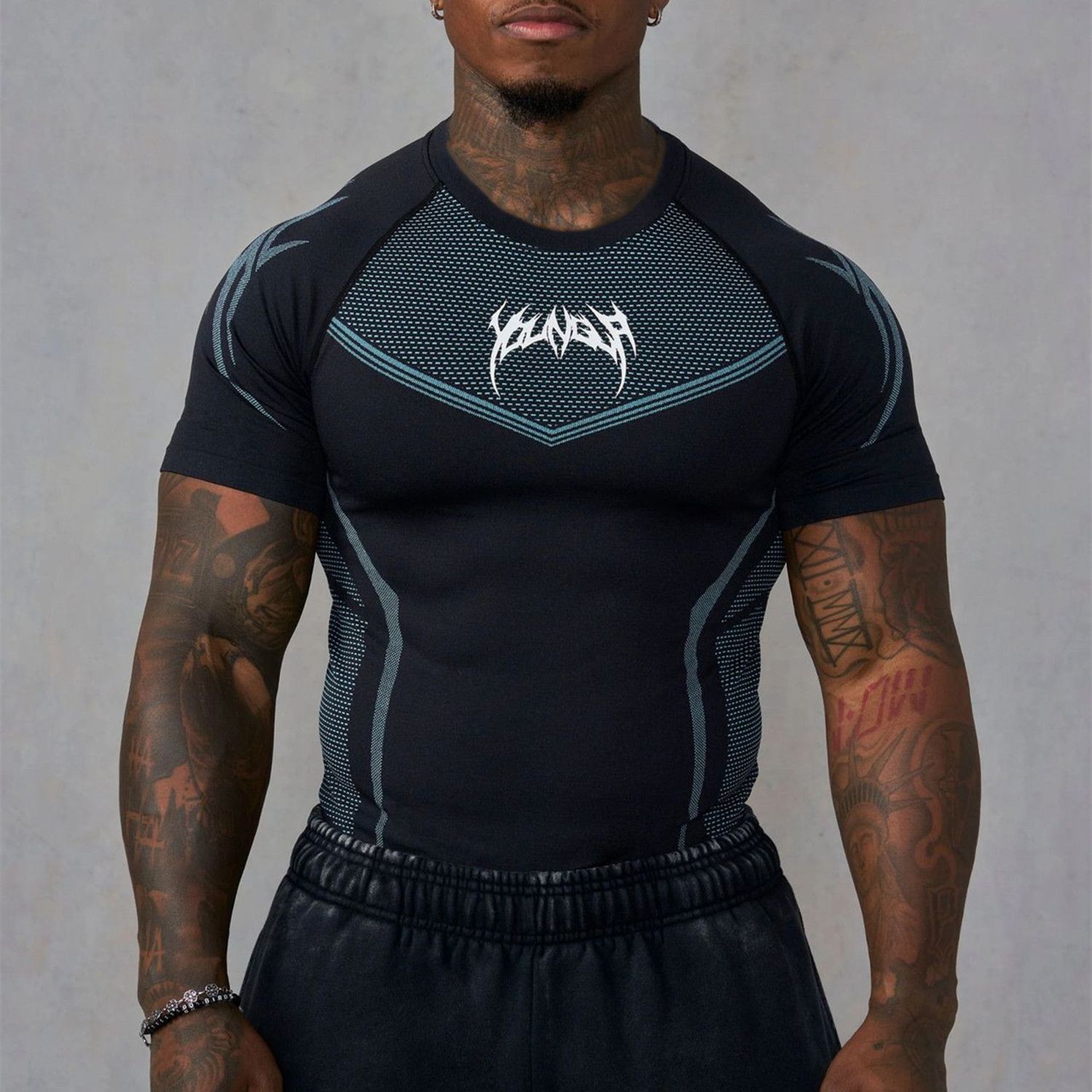 YOUNGLA 运动短袖男T恤速干弹力美式潮牌透气圆领收袖口健身跑步,运动服/休闲服装,运动T恤,淘宝优惠券,粉丝福利购,淘宝优惠卷