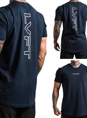 新款运动短袖男T恤美式健身潮牌夏季休闲跑步肌肉训练撸铁狗兄弟