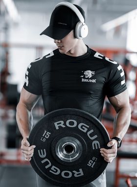 运动短袖男t恤健身衣紧身速干透气弹力冰感肌肉训练撸铁狗兄弟潮