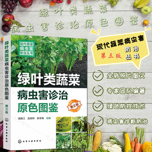 绿叶菜病虫害诊治畅销书再版 第三版 新型生物菌剂绿色防控虫害防治参考书 绿叶类蔬菜病虫害诊治原色图鉴 现代蔬菜病虫害防治丛书