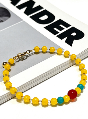 原创设计手链活力撞色设计手串精美时尚女款节日送闺蜜礼物