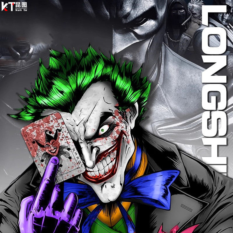 漫威dc黑暗骑士蝙蝠侠小丑个性改装车贴车窗后档划痕遮挡装饰贴画