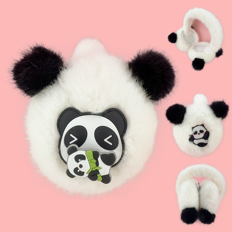 大熊猫耳罩儿童护耳套捂子卡通