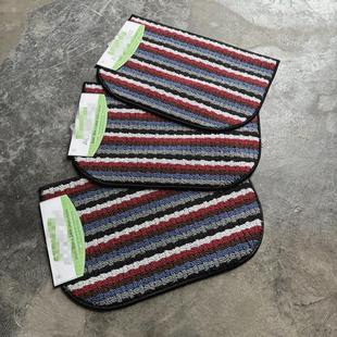 外贸地垫长方形和半圆形加厚丙纶条纹地毯舒适微瑕特价处理脚垫