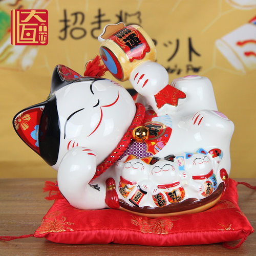 开运招财猫陶瓷存钱罐开业乔迁