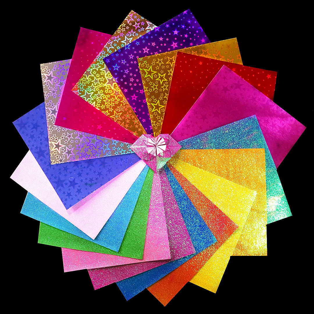 闪光亮彩色儿童学生手工折纸卡纸珠光纸镭射纸折千纸鹤玫瑰花彩纸,文具电教/文化用品/商务用品,折纸/手工纸/衍纸,淘宝优惠券,粉丝福利购,淘宝优惠卷