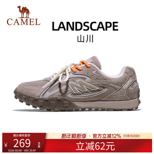 女复古休闲防滑舒适休闲德训鞋 骆驼山川运动鞋 板鞋 新款 男 2026春季