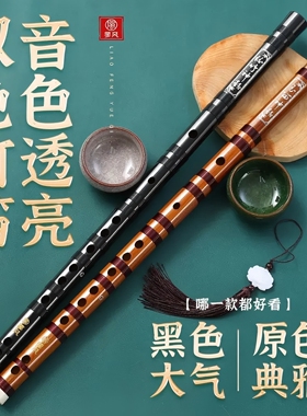 竹笛初学者专业演奏级笛子乐器小学生入门苦竹F调e横笛c成人g儿童