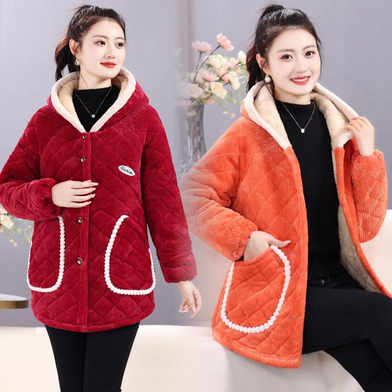 四川省服加厚冬季大码加绒外穿罩衣外套棉服年轻棉衣棉袄宽松保暖