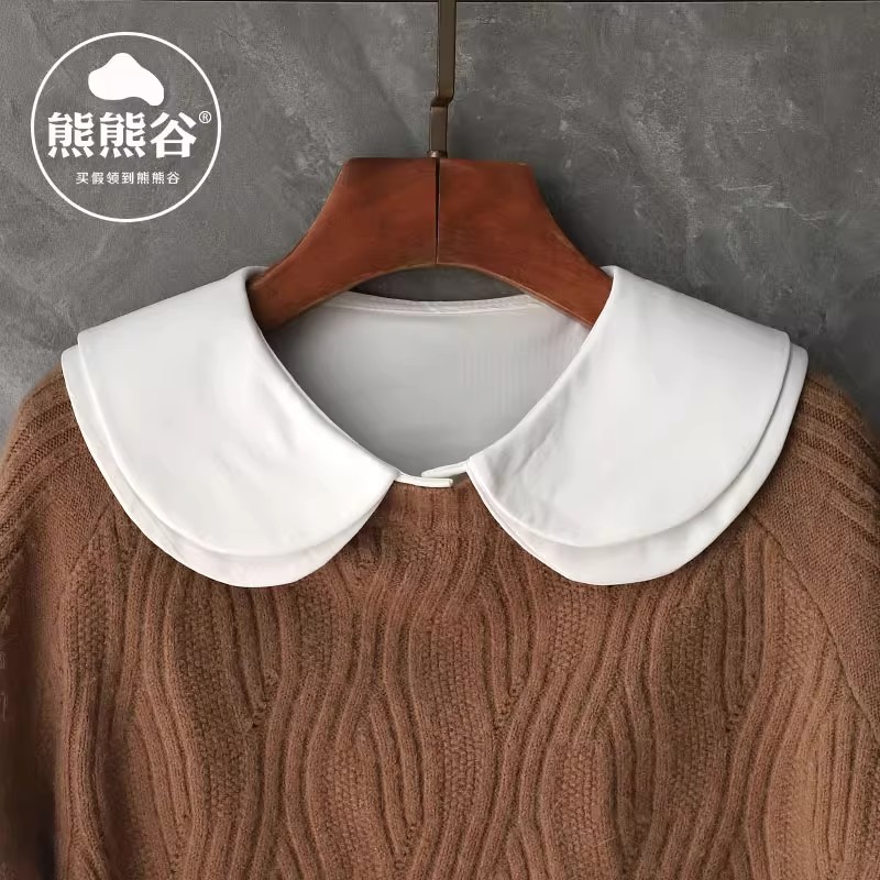 双层娃娃领假领子甜美可爱