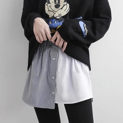 小屁帘女卫衣打底神器假下摆衬衫秋冬加厚叠穿内搭遮屁股半身短裙