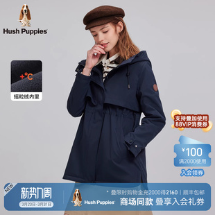 冬季 暇步士女装 休闲收腰连帽加绒保暖厚外套 商场同款