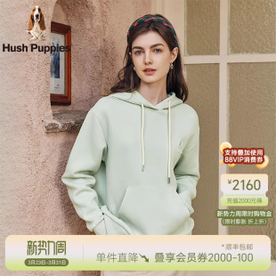 春季 暇步士女装 弹力休闲连帽卫衣通勤垂坠上衣 肤感空气层