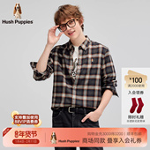 商场同款 经典 暇步士男装 2025秋季 新款 复古格纹通勤休闲衬衫 男