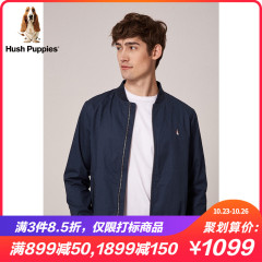 Hush Puppies暇步士2019秋新男装纯棉立领休闲夹克外套|PJ-29551D