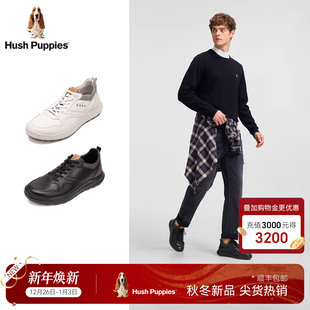 男鞋 25秋冬新款 暇步士休闲皮鞋 黑武士真皮运动健步鞋 商场同款