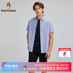 暇步士全棉牛津布短袖衬衫