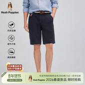 棉麻斜纹布 暇步士男装 2026年夏干爽透气经典 休闲五分裤 男短裤