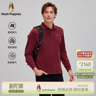 柔软垂顺休闲通勤长袖 上衣冬季 暇步士男装 POLO衫 弹力爽滑