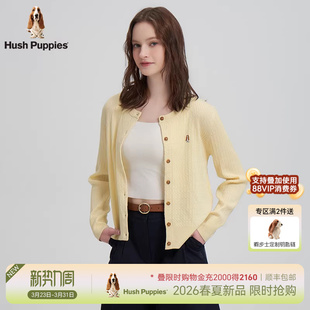 针织开衫 暇步士女装 2026年春季 经典 圆领绞花针织毛衣 款 含羊毛