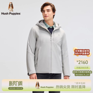 冬季 暇步士男装 商务简约连帽保暖棉服外套男 挺括有型