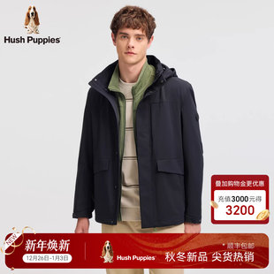 新款 2025秋季 暇步士男装 四面弹可拆卸帽夹克外套潮 摇粒绒内里