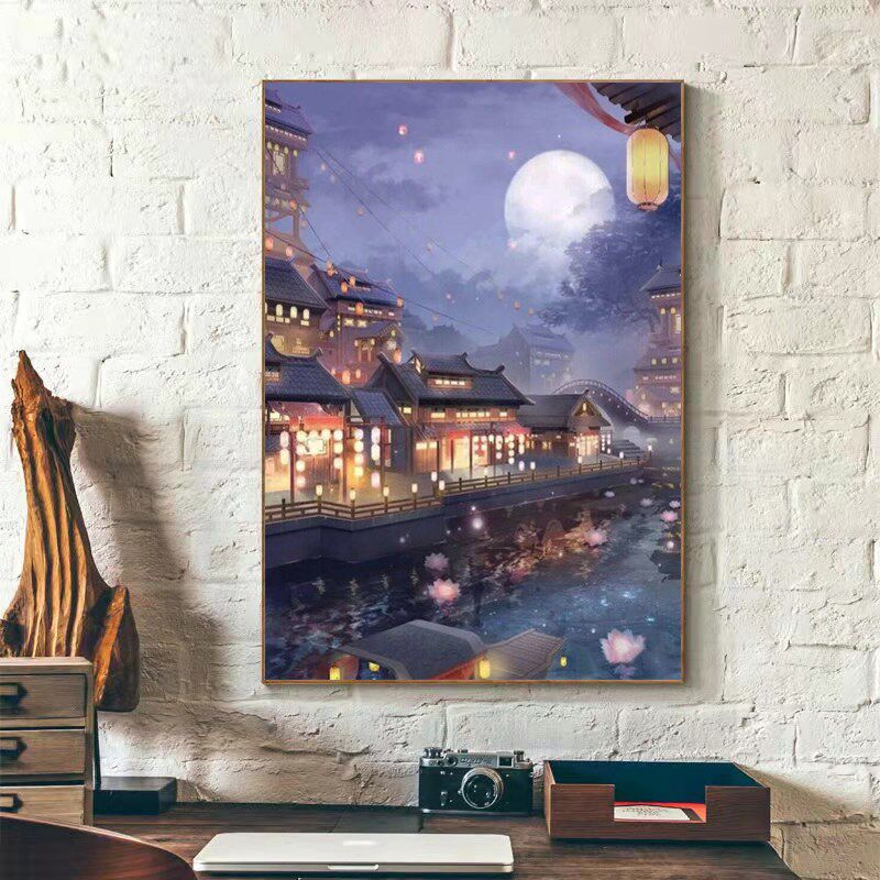 烟雨江南十字绣小幅卧室风景小件