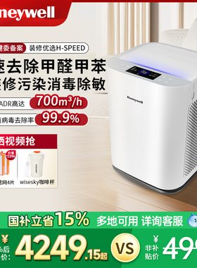 霍尼韦尔空气消毒机家用除菌净化机除异味烟味除甲醛净化器Hspeed
