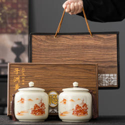 高档黄芪包装礼盒空盒空罐陶瓷子洲黄芪包装盒野生黄芪片礼盒定制