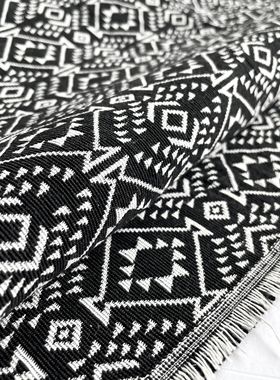 2米包邮 黑白色织布 箱包手袋工艺品 鞋材 装饰门帘桌布 手工面料