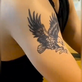 老鹰纹身贴纹身贴男款2025新款老虎防水持久男女手臂逼真图腾狼头