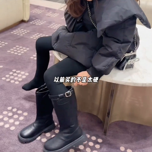女童鞋子2023春秋新款秋冬季加绒高筒宝宝小女孩长筒靴儿童长靴子