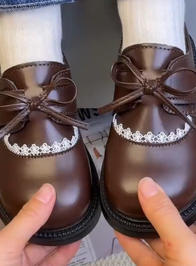 单鞋女款2025新款爆款6-12岁女童皮鞋春秋黑色乐福鞋软底洋气公主