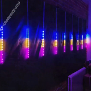 LED 流星雨彩灯串七彩变色防水挂树灯圣诞节日街道工程亮化装饰灯