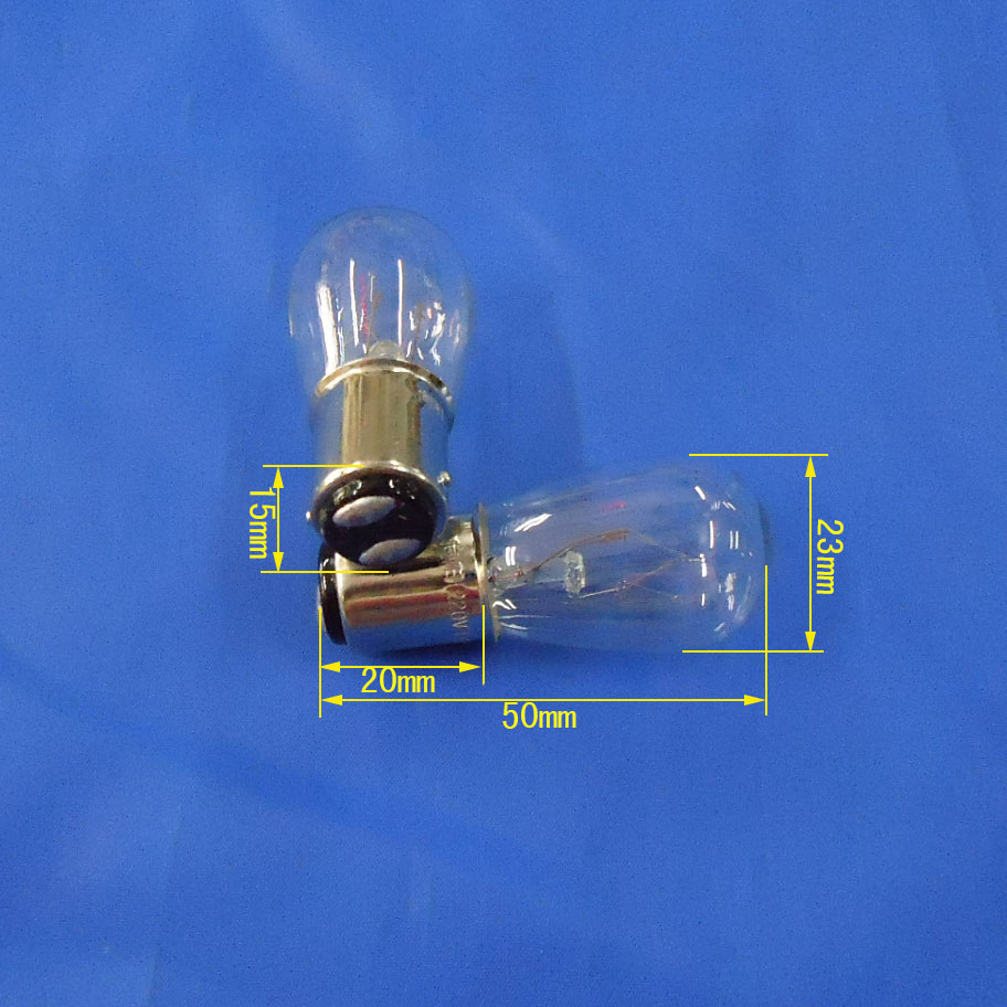 卡口灯泡B15D 24V 110V 220V 5W10W 15W25W船用别棍 双尾触点平角