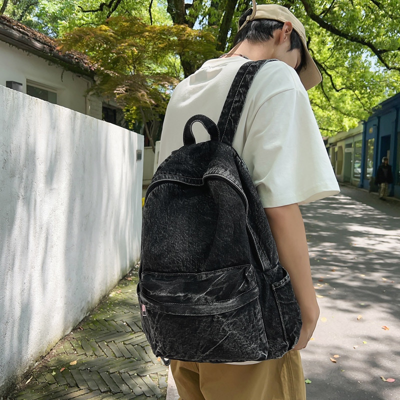 日系学院风男女复古牛仔帆布鞋大容量情侣双肩包A70-P60,男鞋帆布鞋,星座814-1（原电商B253-1）