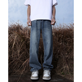 2025春夏美式复古蓝色重水洗牛仔裤男高街宽松直筒裤G98932-P65，男装牛仔裤，星座814-1（原电商B253-1）