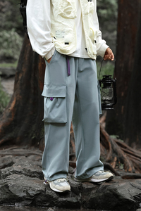 山系户外束脚直筒冲锋裤男美式机能宽松运动休闲工装裤G0801-P55图片