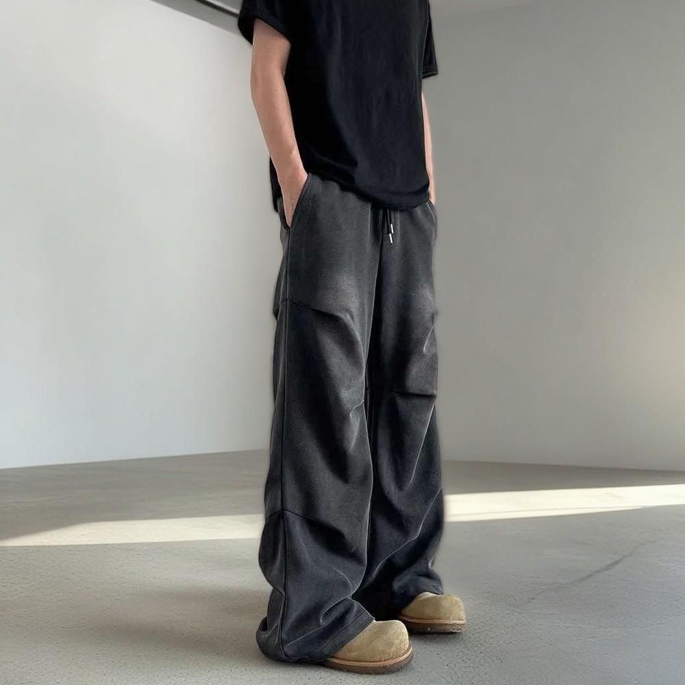 美式高街痞帅水洗褶皱运动休闲裤男女宽松直筒休闲长裤G5812-P68,男装休闲裤,星座814-1（原电商B253-1）
