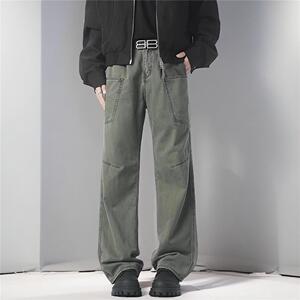 美式cleanfit弯刀工装裤男高街多口袋阔腿长裤G3237-P65图片