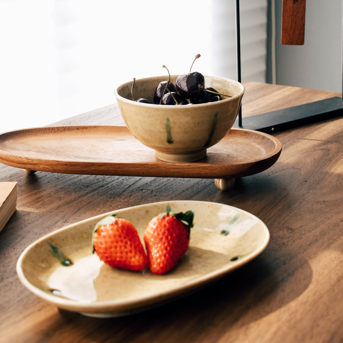 窑变釉复古盘碗小皿菜碟米饭碗