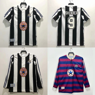 95-97纽卡斯尔主场足球服复古长短袖客场球迷版球衣单上衣9号希勒
