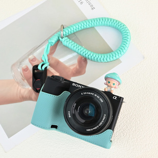 索尼ZVE10二代保护套a7c2包微单R10皮套R50V真皮适佳能R50相机套