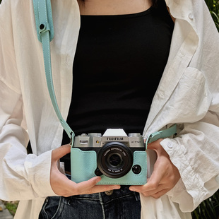 适用富士XT5相机包XT50壳XM5真皮XS20保护套XT30IIX100VI皮套配件