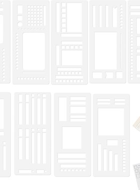 跨境新品创意便携式Flexible Record Template灵活记录模板尺子