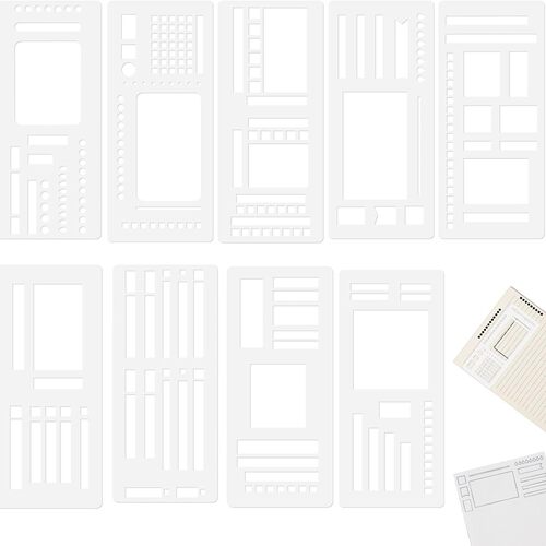 跨境新品创意便携式Flexible Record Template灵活记录模板尺子