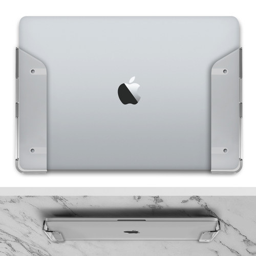 壁挂式桌下式笔记本电脑支架带亚克力胶防刮垫 MacBook平板电脑